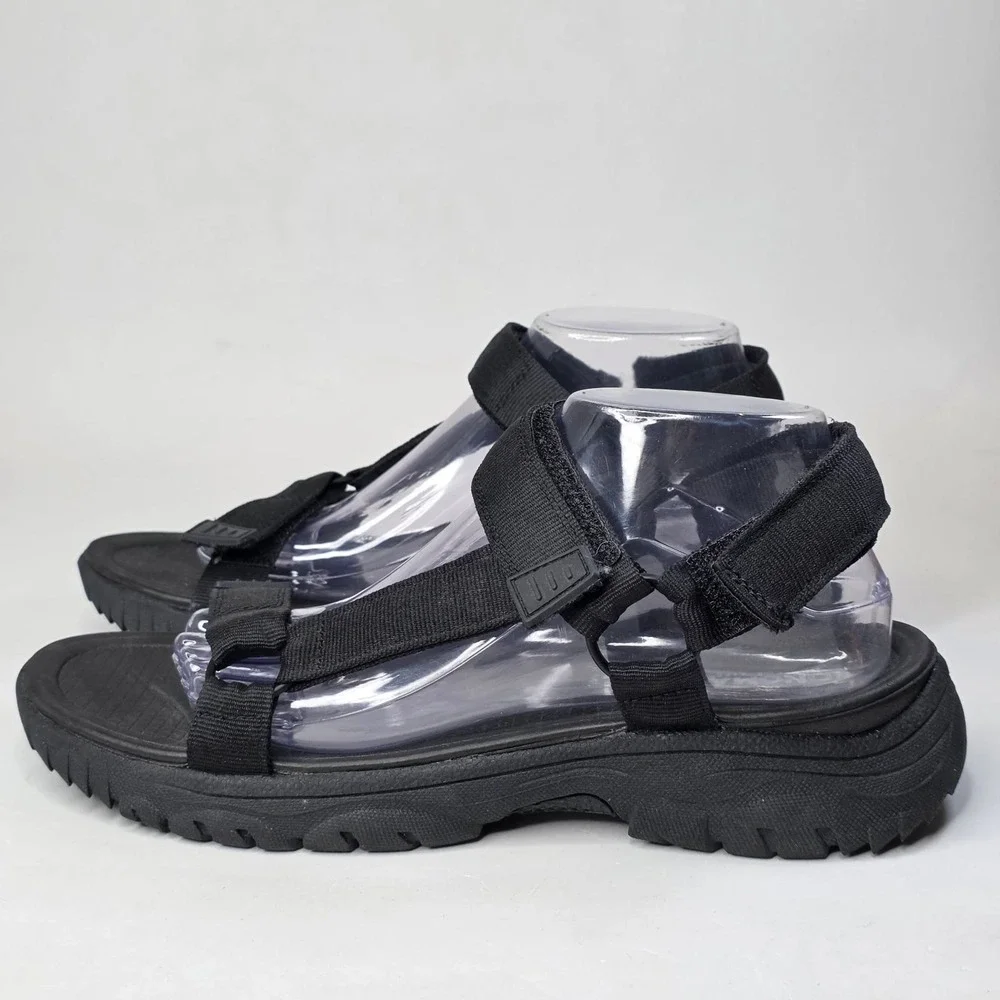 Sonoma Goods For Life Men's Black Sport Sandals Adjustable Straps Size 9 Shoes
